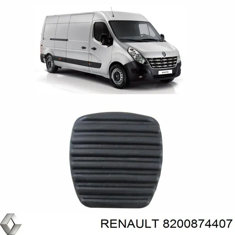 Накладка педалі гальма Renault (RVI) 8200874407 ціна, від 1.39 USD
