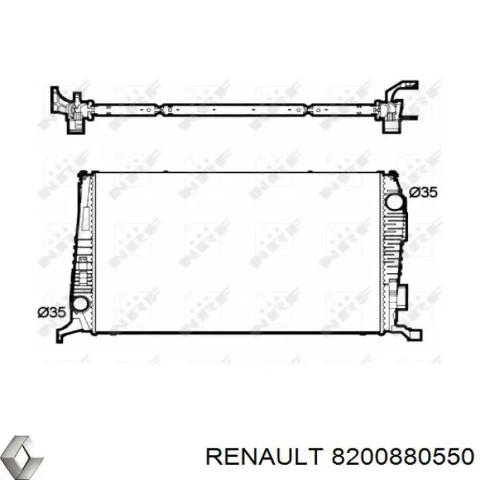 8200880550 Renault (RVI) радіатор охолодження двигуна
