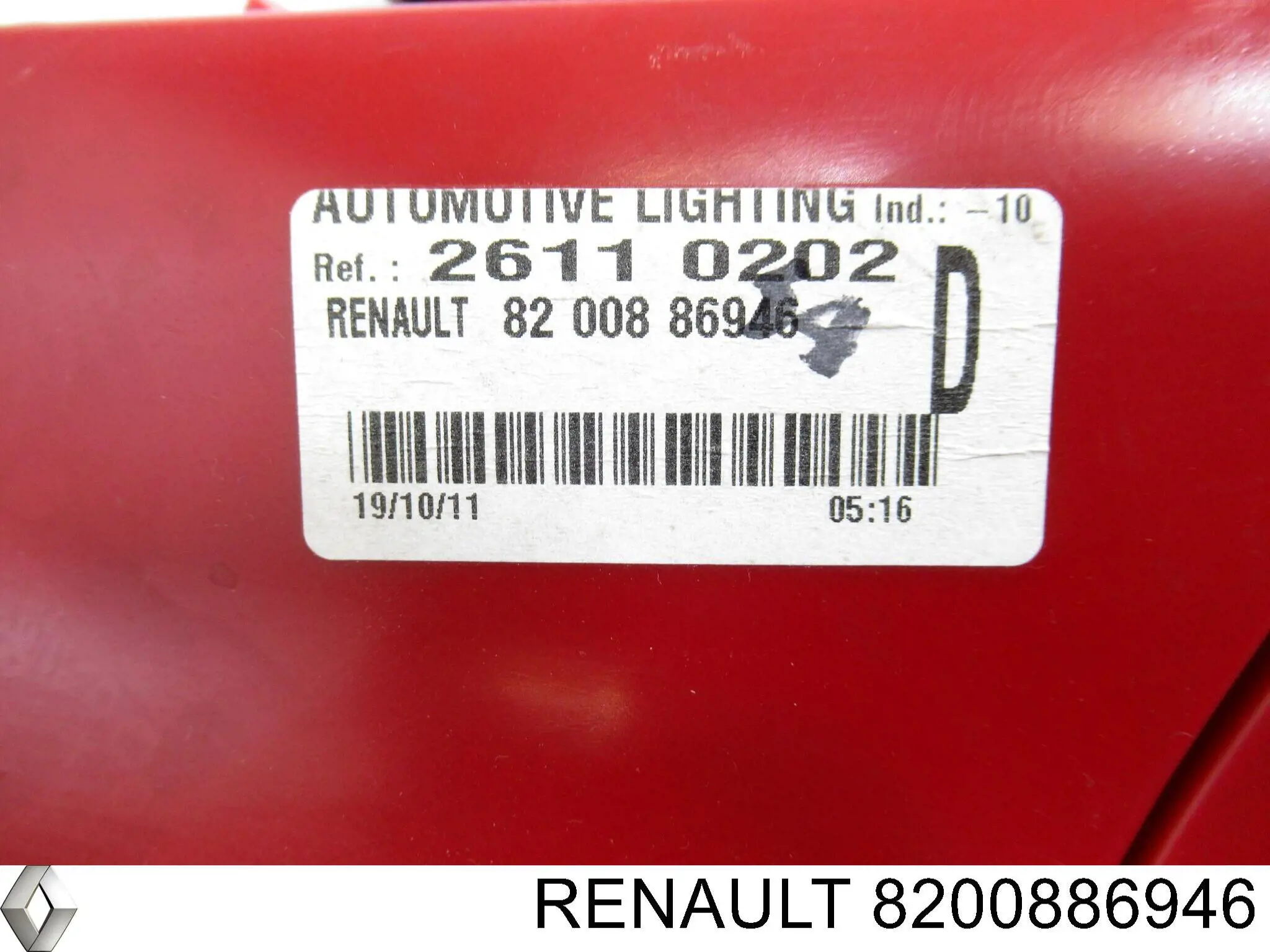 Задня права фара 8200886946 Renault (RVI)