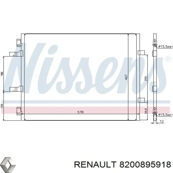 Купити 8200895918 Renault (RVI) Радіатор системи охолодження кондиціонера