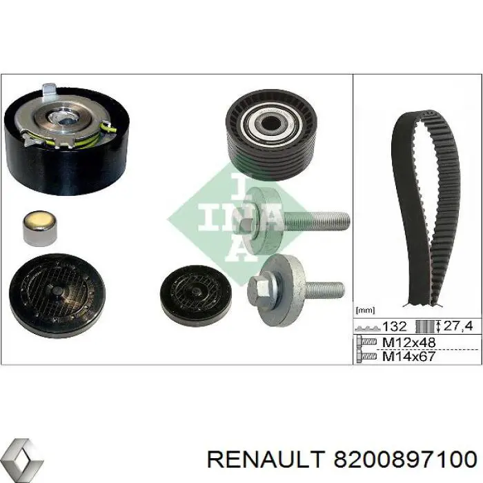 8200897100 Renault (RVI) ремінь грм