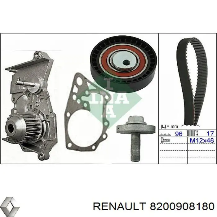 Ролик натягувача ременя ГРМ 8200908180 Renault (RVI)