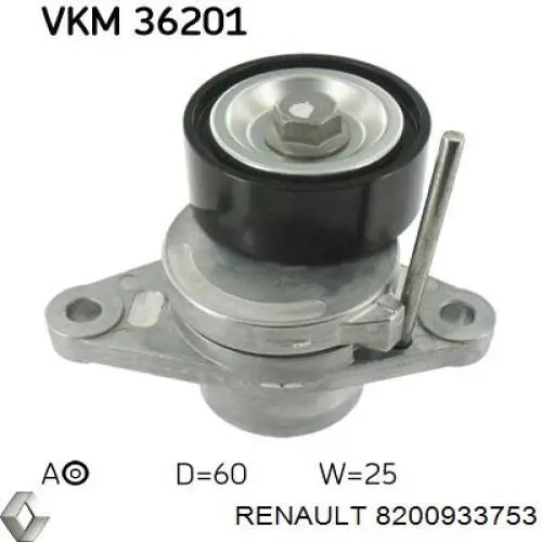 117502781R Renault (RVI) Натяжна планка поліклинового ременя