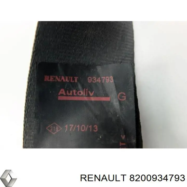 8200934793 Renault (RVI) ремінь безпеки передній лівий