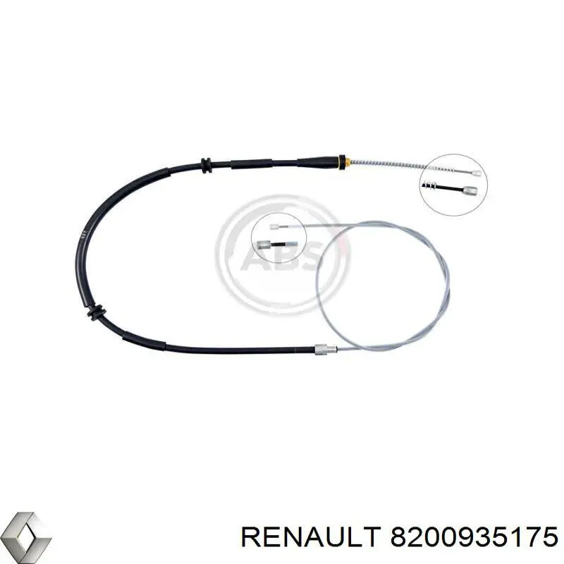 Трос ручного гальма задній, правий/лівий Renault (RVI) 8200935175 ціна, від 20.00 USD