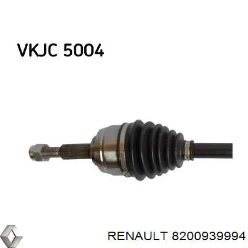 Піввісь (привід) передня, права 8200939994 Renault (RVI)