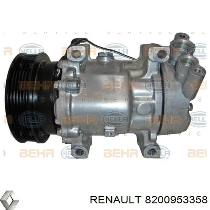 Компресор кондиціонера 8200953358 Renault (RVI)