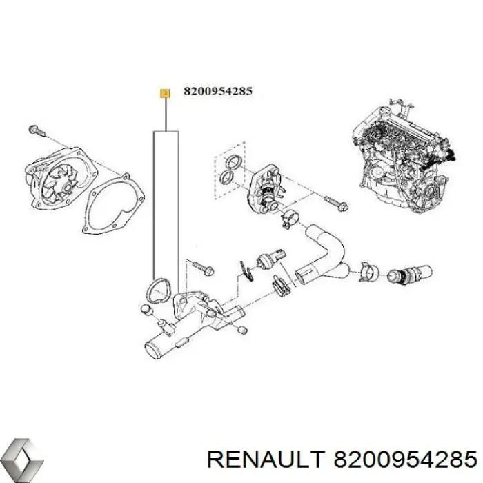 8200954285 Renault (RVI) термостат