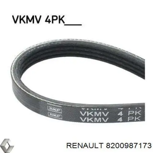Клиновий ремінь Renault (RVI) 8200987173 ціна, від 6.08 USD