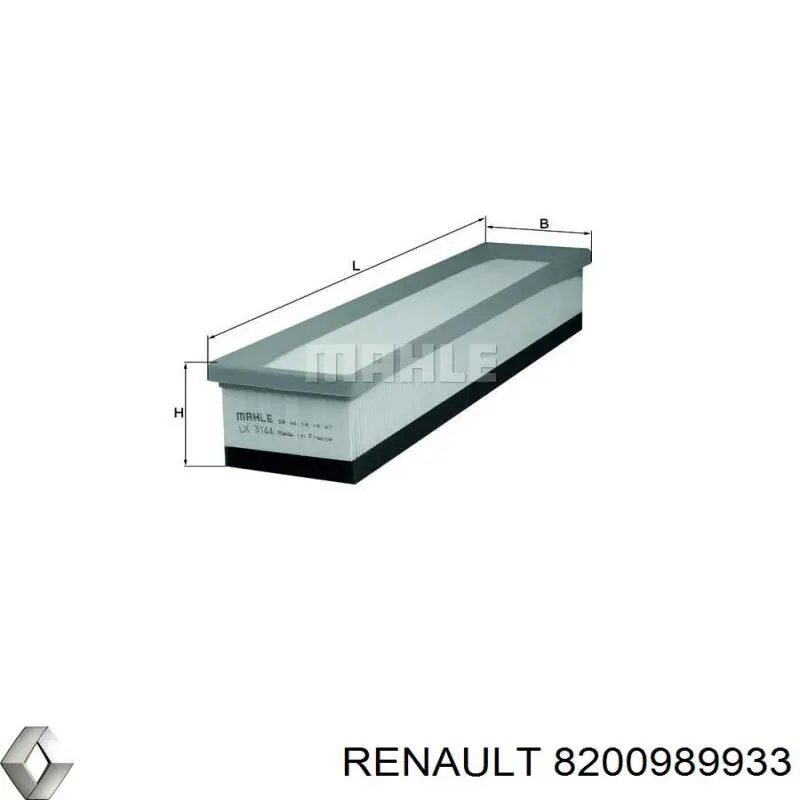8200989933 Renault (RVI) Повітряний фільтр двигуна