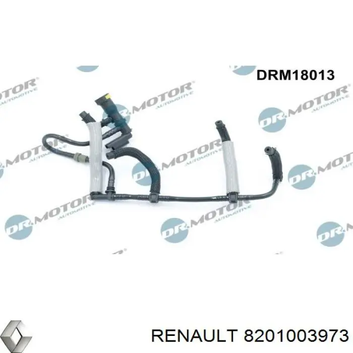 Трубка паливна, зворотня від форсунок Renault (RVI) 8201003973 ціна, від 39.65 USD