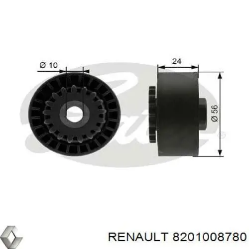 8201008780 Renault (RVI) ролик натягувача приводного ременя