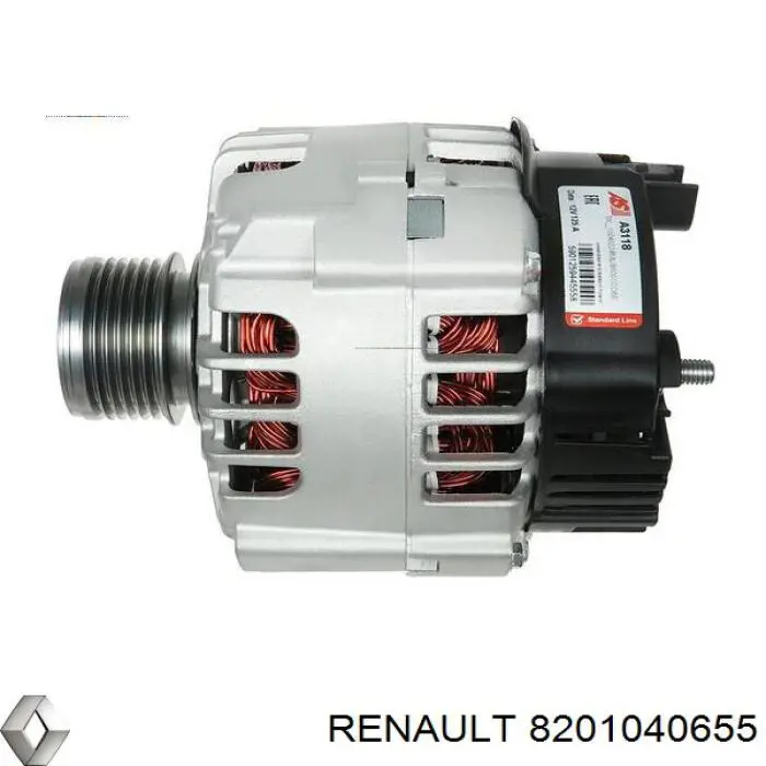 Генератор Renault (RVI) 8201040655 ціна, від 117.58 USD