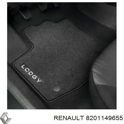 8201149655 Renault (RVI) килимок передні + задні, комплект на авто