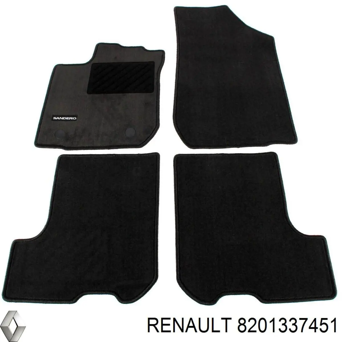 8201337450 Renault (RVI) килимок передні + задні, комплект на авто