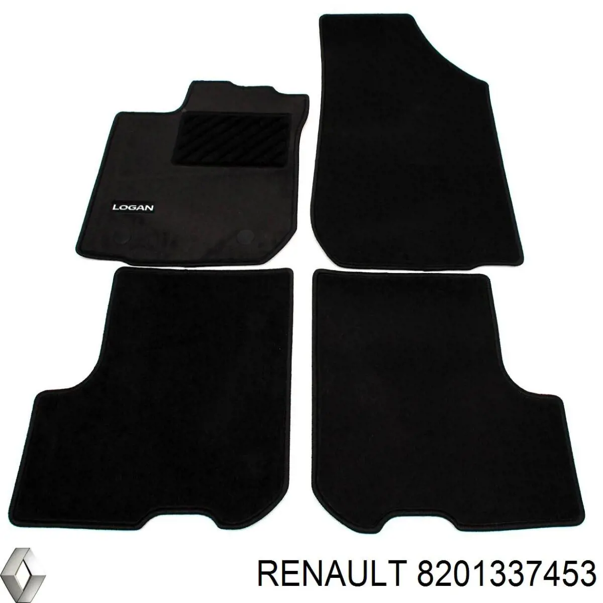 8201337453 Renault (RVI) килимок передні + задні, комплект на авто