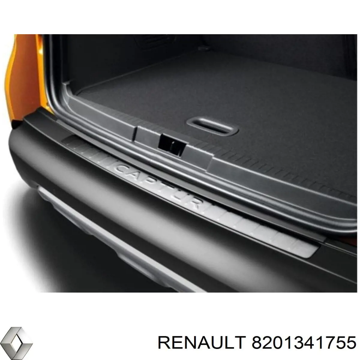Купити 8201341755 Renault (RVI) Накладка бампера заднього, верхня захисна (сходинка-підніжка)