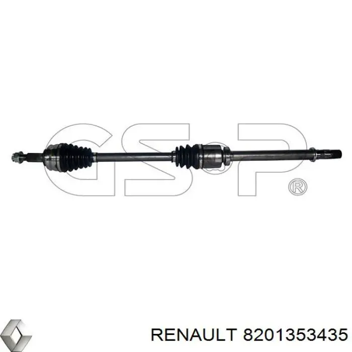 Піввісь передня, права Renault (RVI) 8201353435 ціна, від 79.82 USD