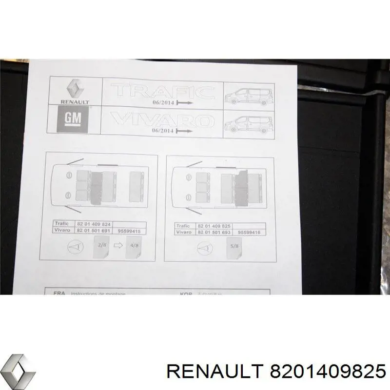 Килимок третього ряду сидінь 8201409825 Renault (RVI)