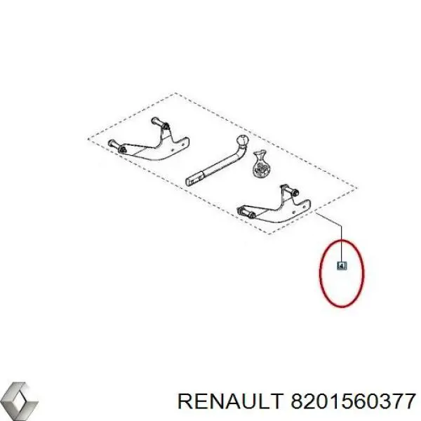 Пристрій тягово-зчіпний Renault (RVI) 8201661006 ціна, від 180.45 USD
