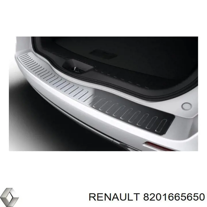 Купити 8201665650 Renault (RVI) Накладка бампера заднього, верхня захисна (сходинка-підніжка)