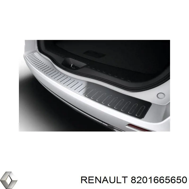8201665650 Renault (RVI) Накладка бампера заднього, верхня захисна