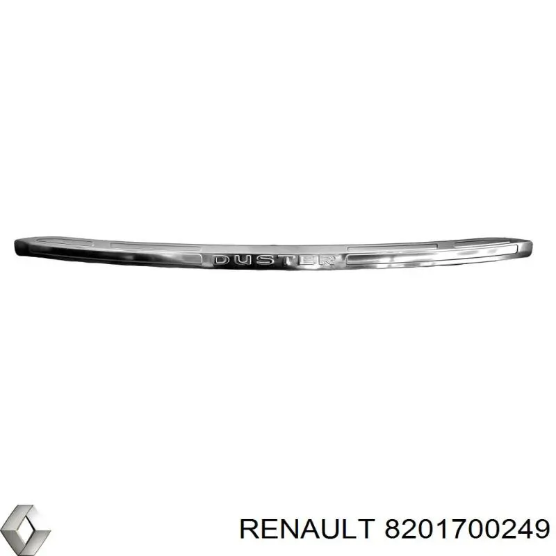 8201700249 Renault (RVI) накладка бампера заднього, верхня захисна (сходинка-підніжка)