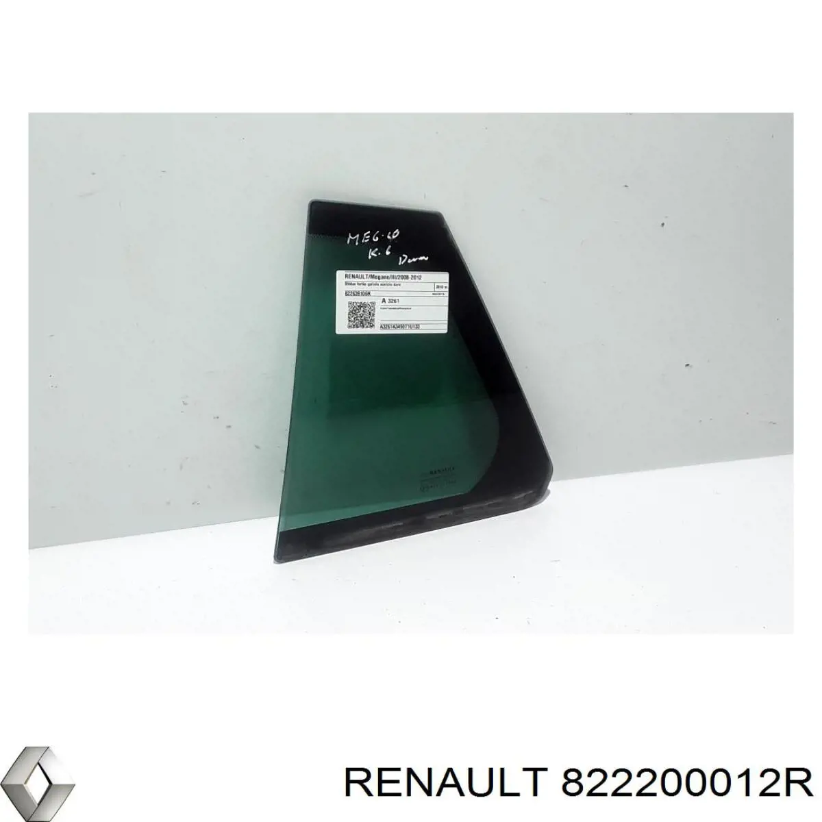 Купити 822200012R Renault (RVI) Кватирка двері трикутник, задня, права