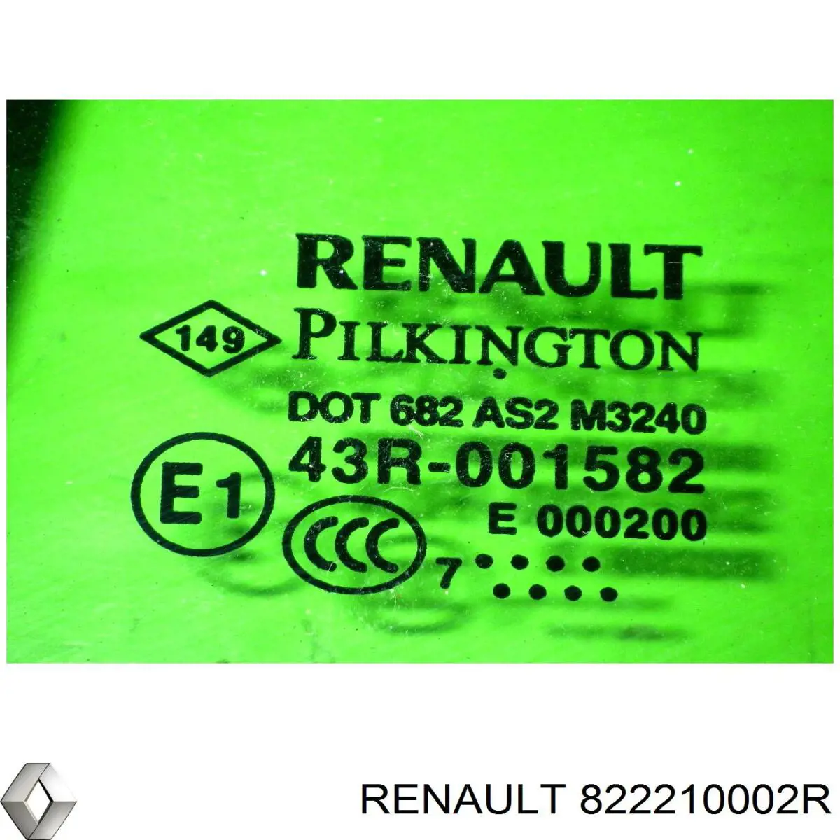 822210002R Renault (RVI) Кватирка дверей трикутник, задньої, лівої
