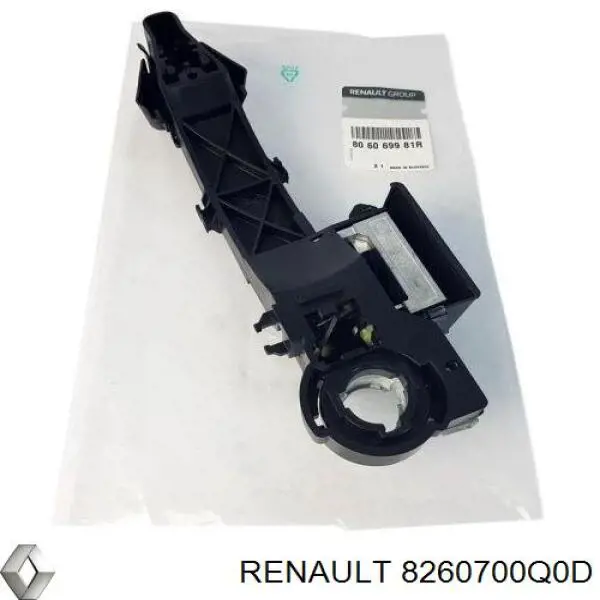 Тримач зовнішньої ручки задньої двостулкової двері, правої Renault (RVI) 8260700Q0D ціна, від 23.53 USD