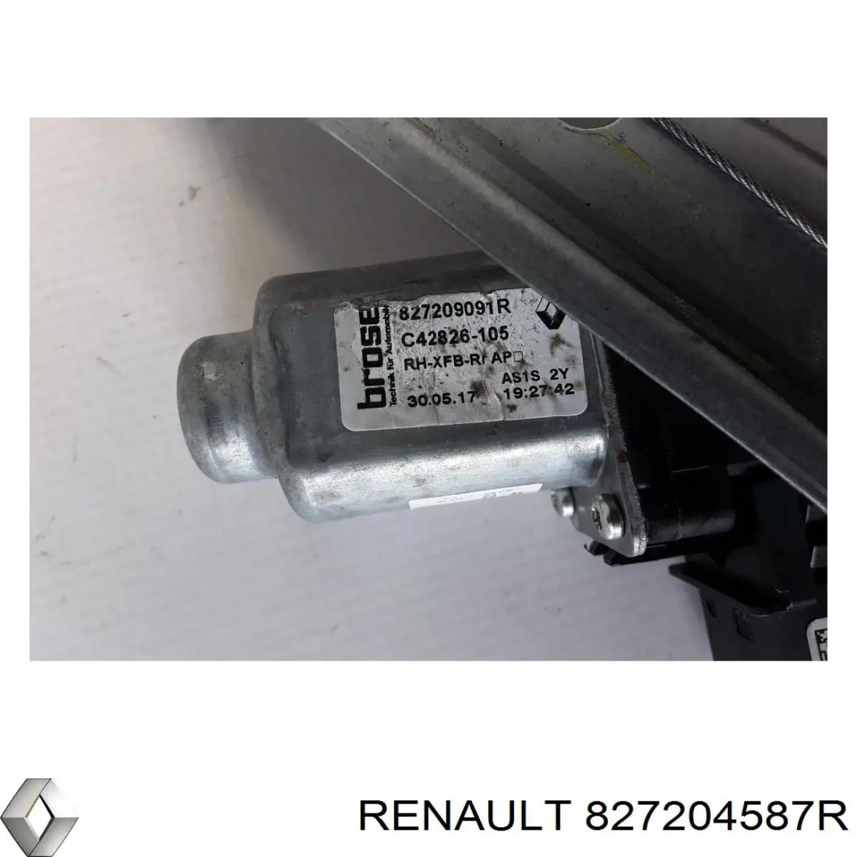 Механізм склопідйомника двері задньої, правої Renault (RVI) 827204587R ціна, від 27.90 USD