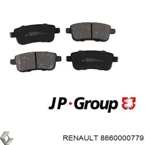 8660000779 Renault (RVI) колодки гальмові задні, дискові