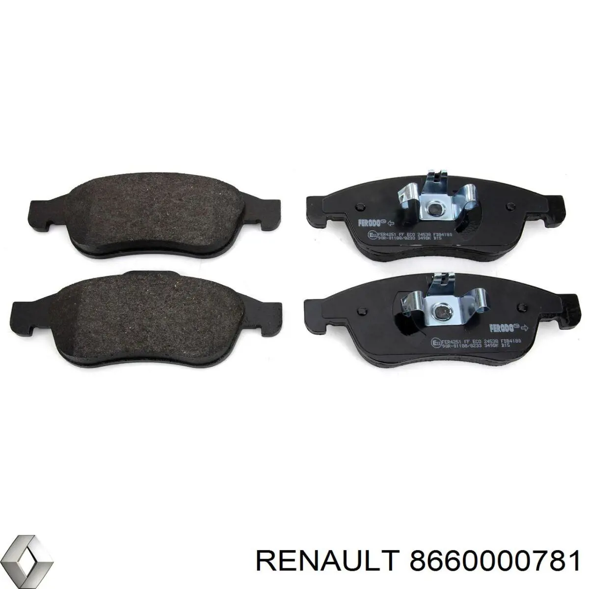 8660000781 Renault (RVI) колодки гальмівні передні, дискові