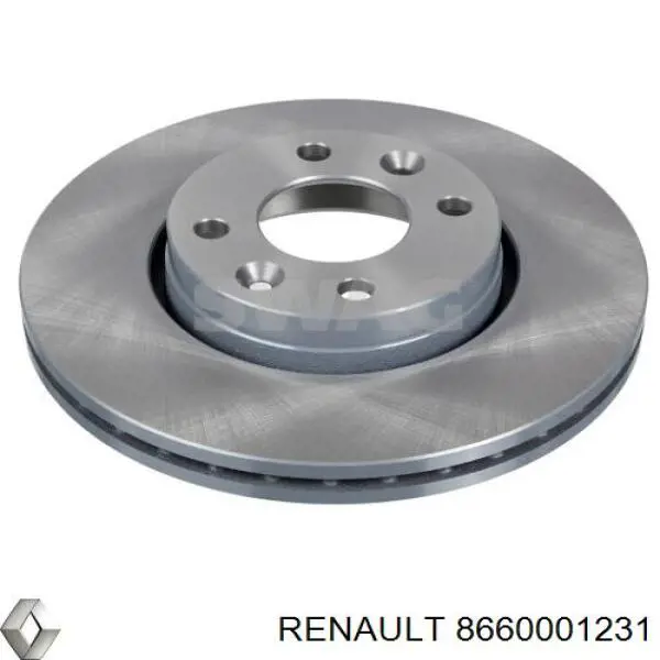 8660001231 Renault (RVI) диск гальмівний передній