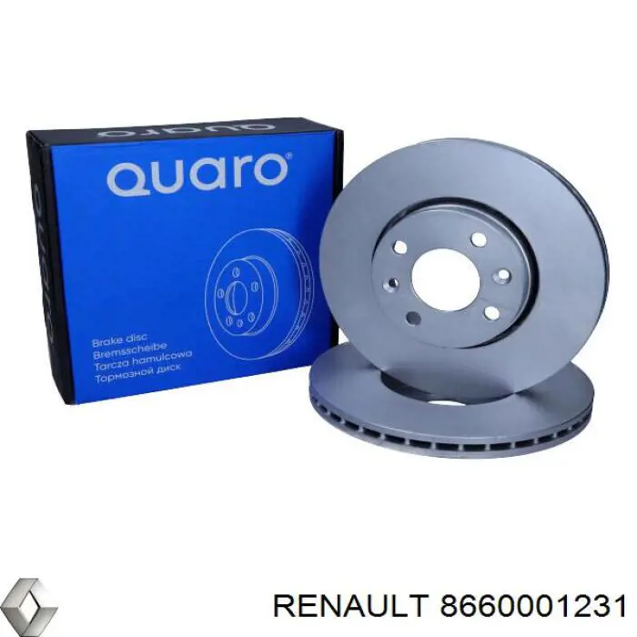 Диск переднього гальма Renault (RVI) 8660001231 ціна, від 40.44 USD
