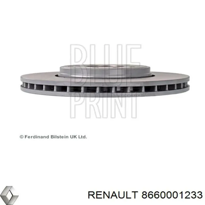 Диск переднього гальма Renault (RVI) 8660001233 ціна, від 50.82 USD