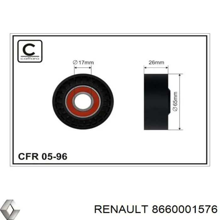 Ремінь приводний, агрегатів, комплект Renault (RVI) 8660001576 ціна, від 56.31 USD