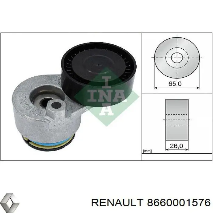 8660001576 Renault (RVI) Ремінь приводний, агрегатів, комплект