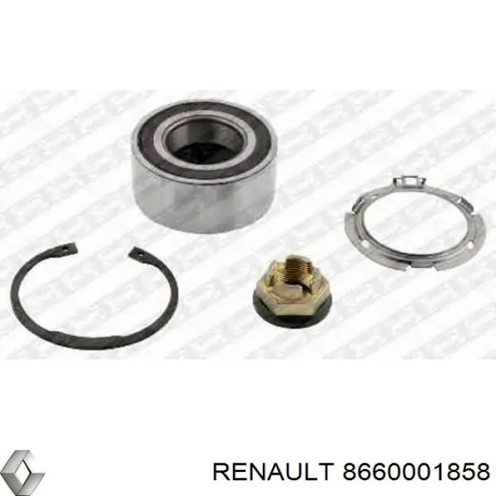 Комплект підшипник маточини передньої Renault (RVI) 8660001858 ціна, від 14.57 USD