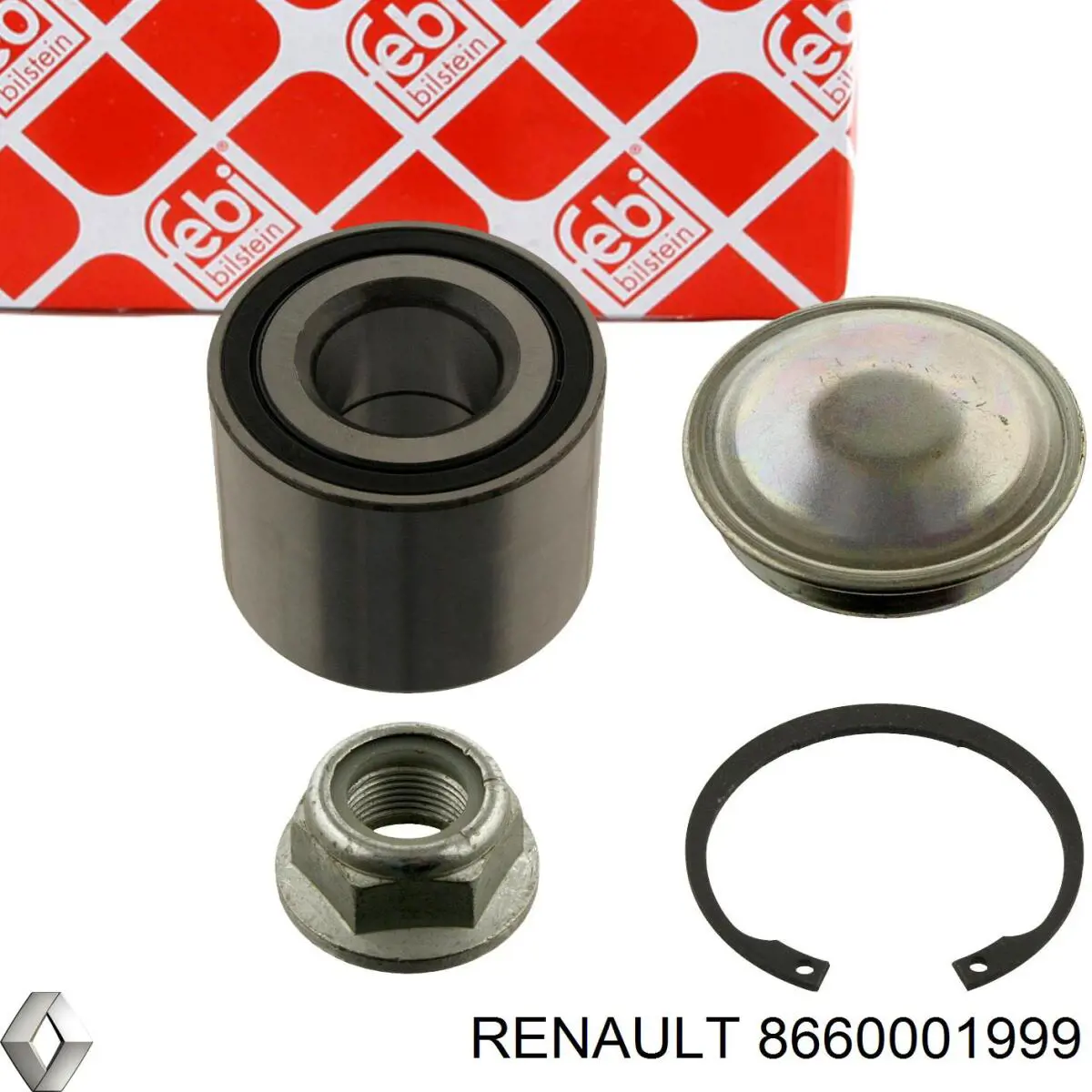 Підшипник маточини задньої Renault (RVI) 8660001999 ціна, від 23.48 USD