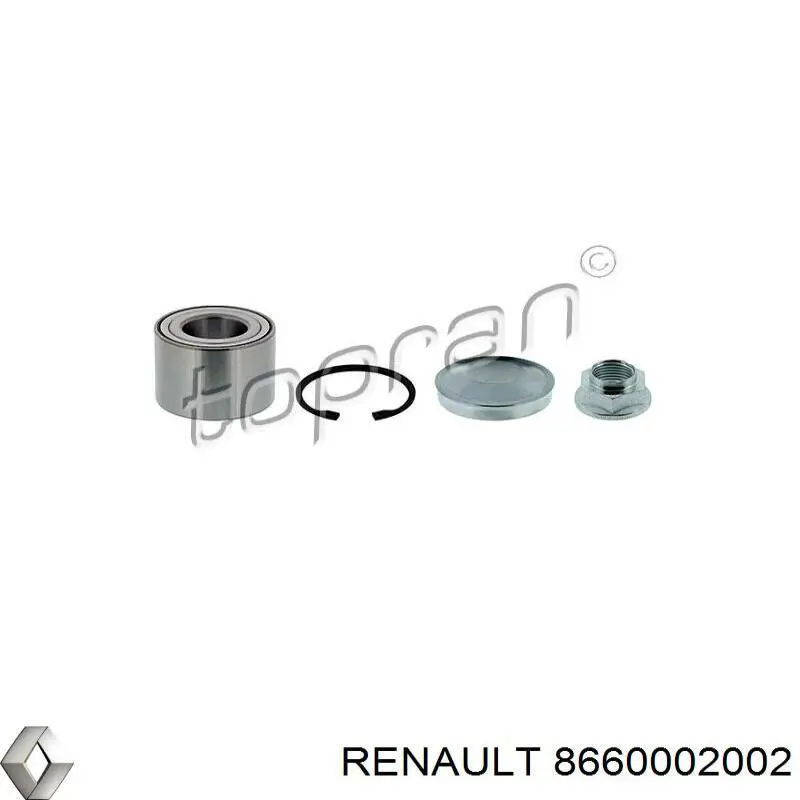 Підшипник маточини задньої 8660002002 Renault (RVI)