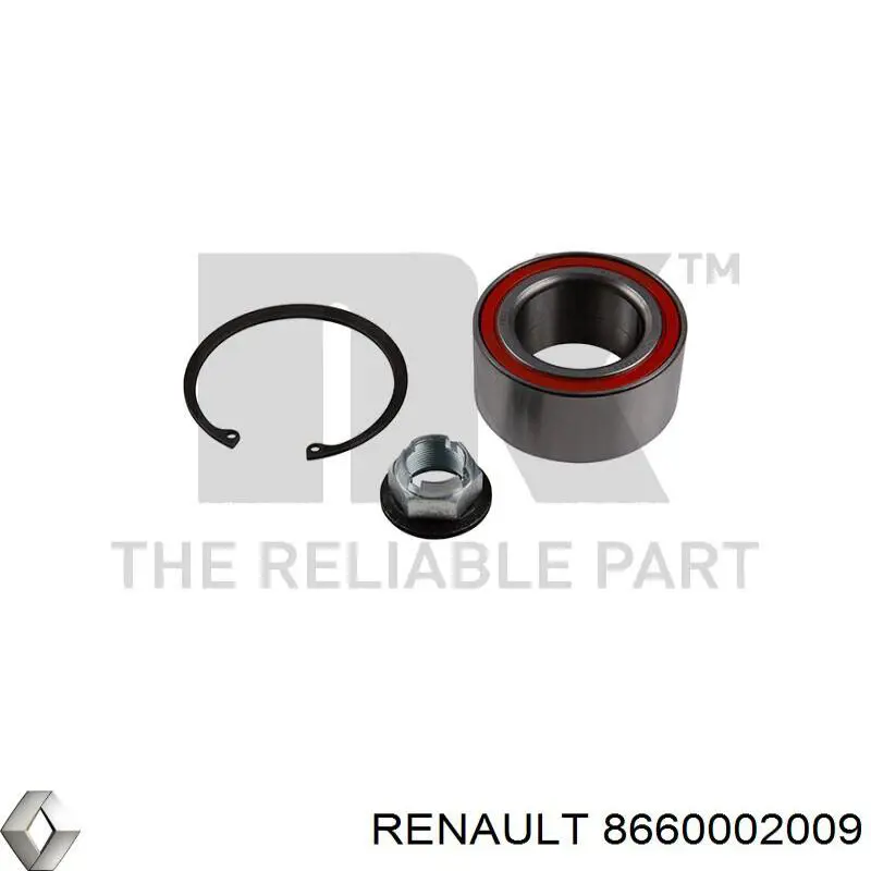 Комплект підшипник маточини передньої Renault (RVI) 8660002009 ціна, від 25.37 USD
