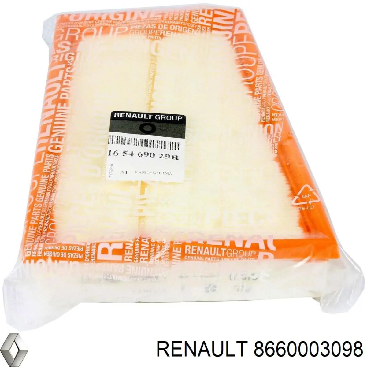 Елемент повітряного фільтра Renault (RVI) 8660003098 ціна, від 7.05 USD