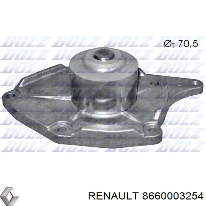 8660003254 Renault (RVI) помпа водяна, (насос охолодження)