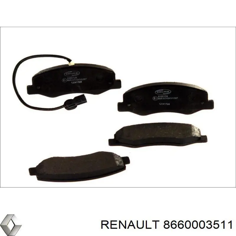 Задні гальмівні колодки Renault (RVI) 8660003511 ціна, від 29.38 USD