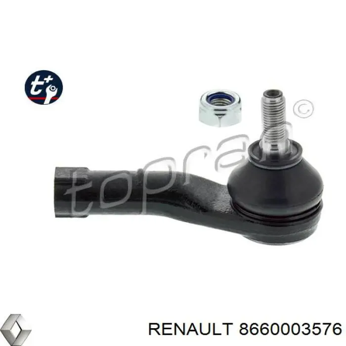 Накінечник рульової тяги, зовнішній 8660003576 Renault (RVI)