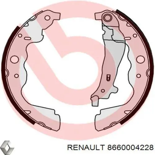 Колодки гальмові задні, барабанні 8660004228 Renault (RVI)