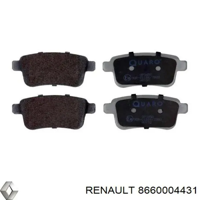 Задні гальмівні колодки Renault (RVI) 8660004431 ціна, від 15.62 USD