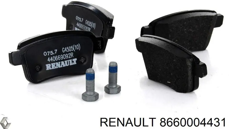 8660004431 Renault (RVI) Колодки гальмівні задні, дискові
