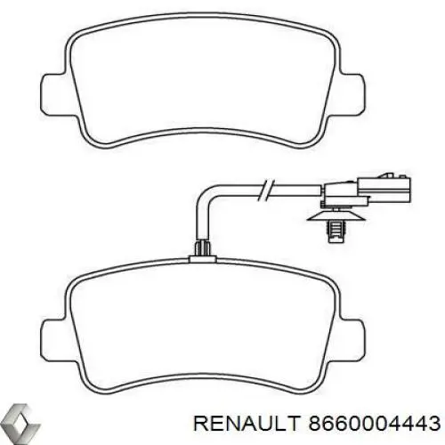 Купити 8660004443 Renault (RVI) Задні колодки